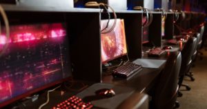 240Hz Gaming Monitors Lined up